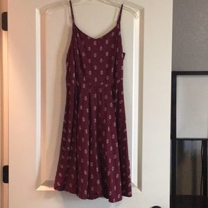 Maroon spaghetti strap dress